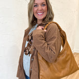 Corduroy Button Up Jacket- Camel