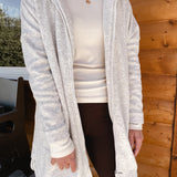 Longline Zip Up Jacket- H. Grey