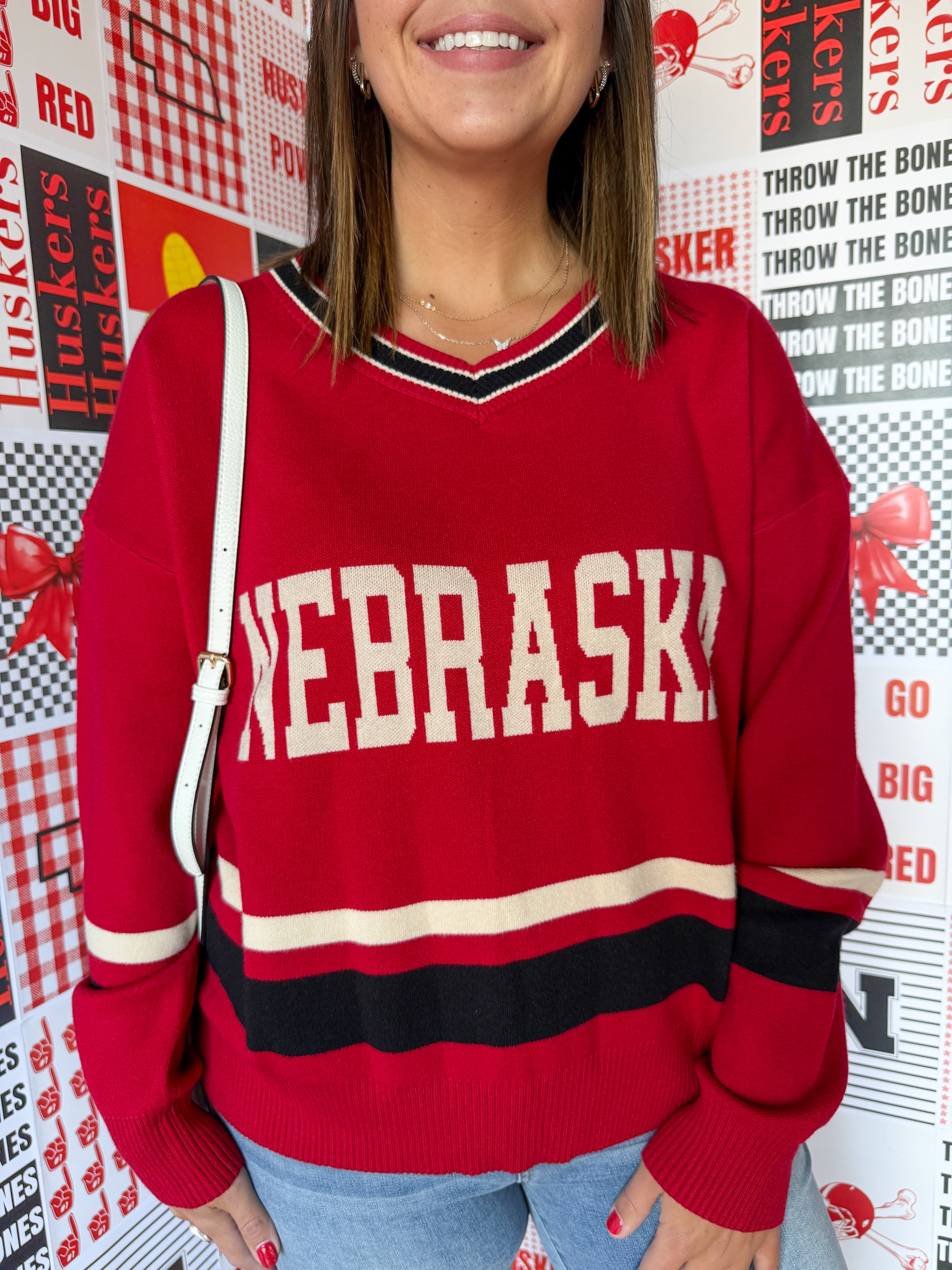 Nebraska V Neck Sweater - Ana Patricia Boutique
