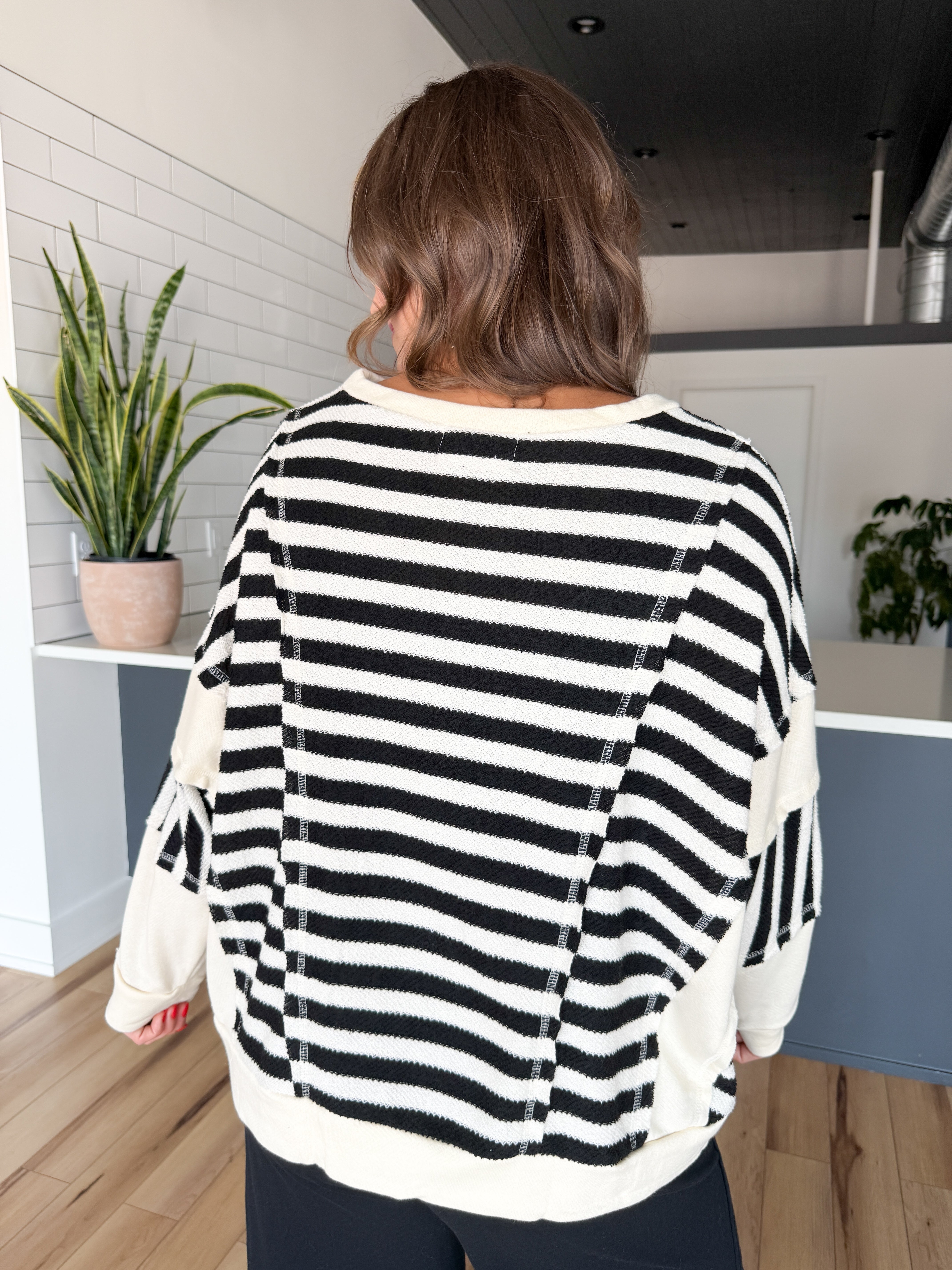 Oversized Stripe Pullover - Ana Patricia Boutique