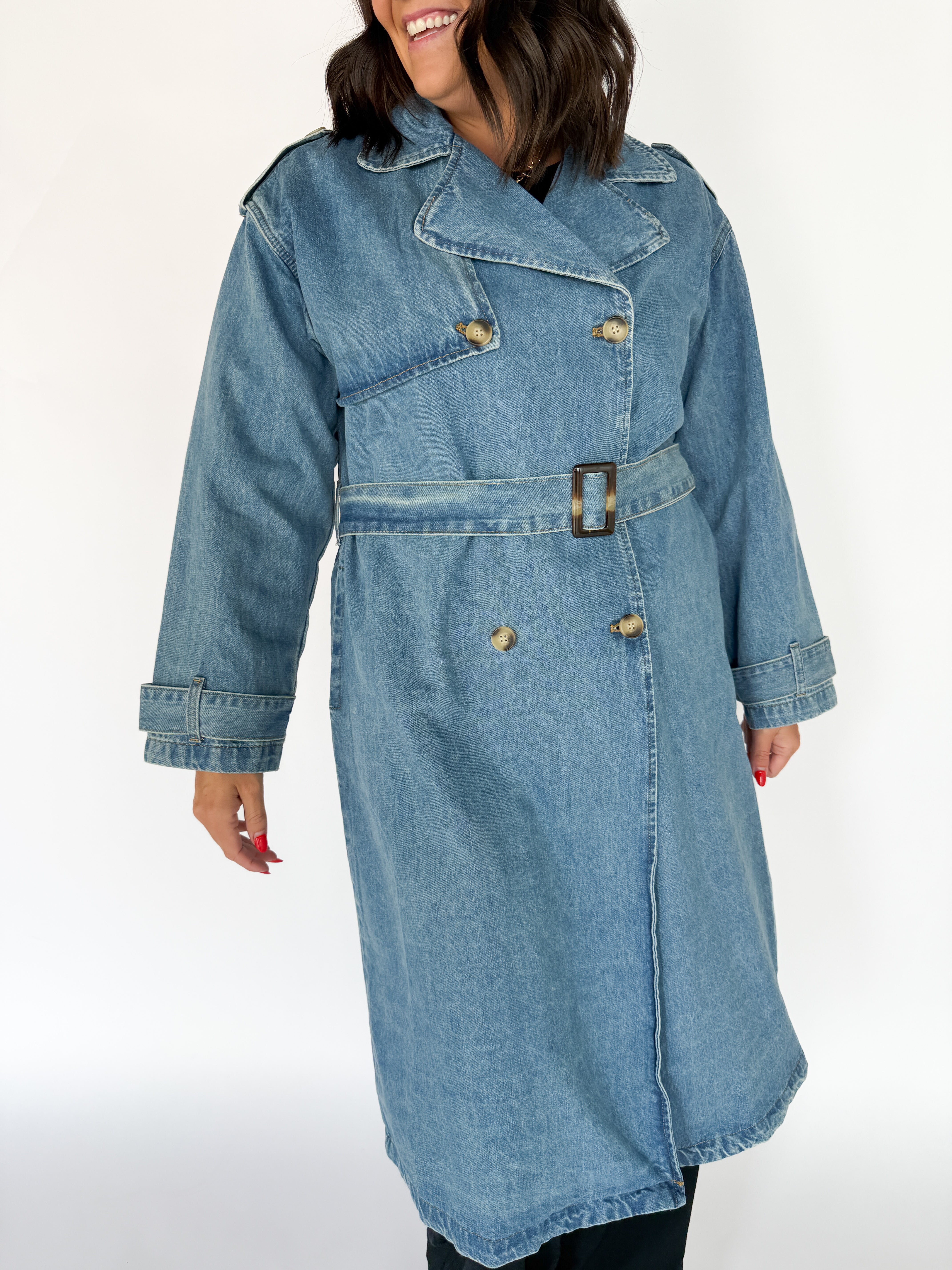 Denim Trench Coat - Ana Patricia Boutique