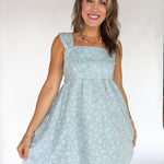 Floral Chambray Mini Dress - Ana Patricia Boutique