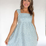 Floral Chambray Mini Dress - Ana Patricia Boutique