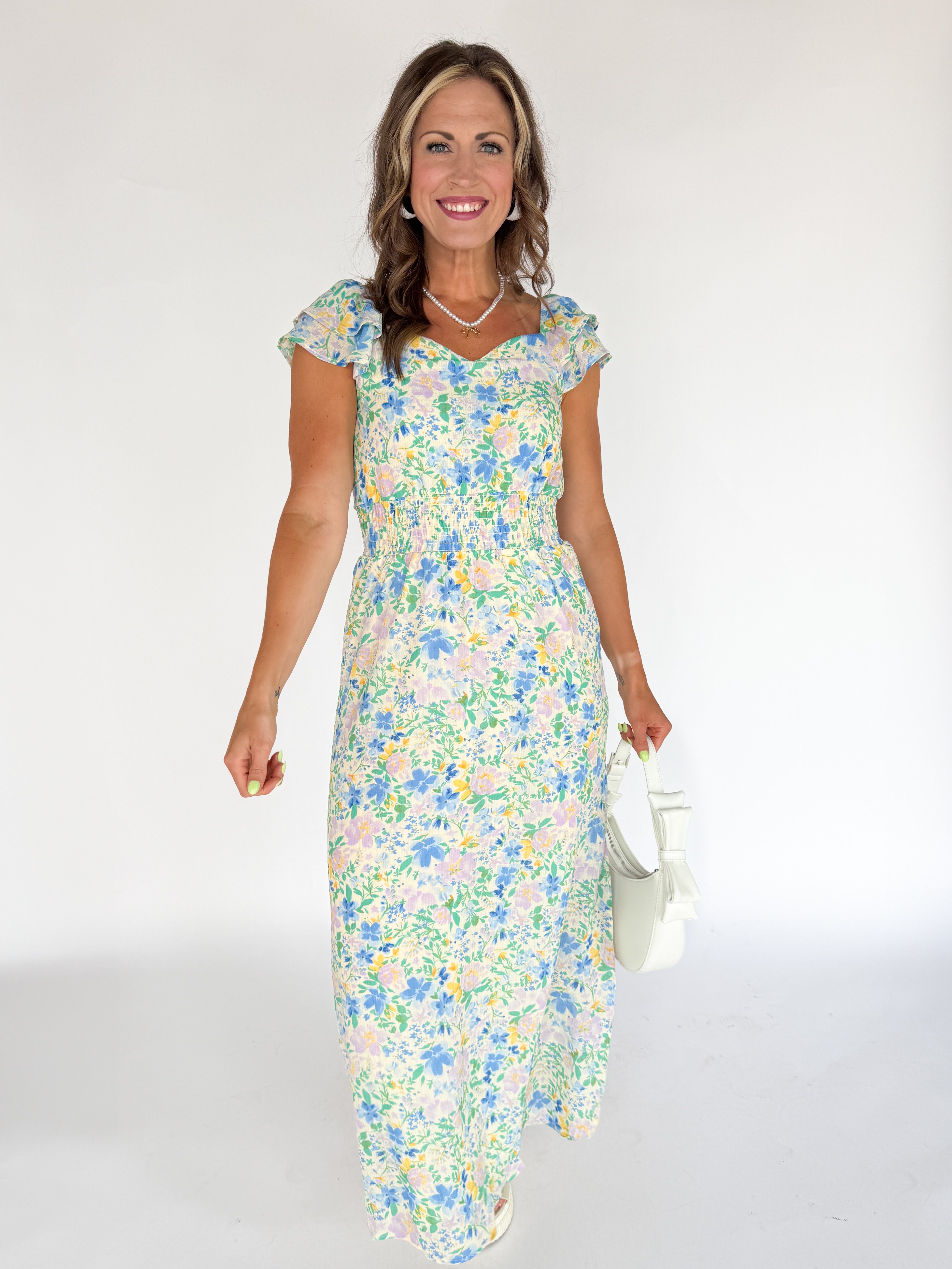 Floral Print Maxi Dress - Ana Patricia Boutique