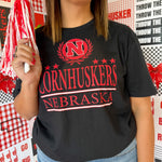 Nebraska Tee- Black - Ana Patricia Boutique