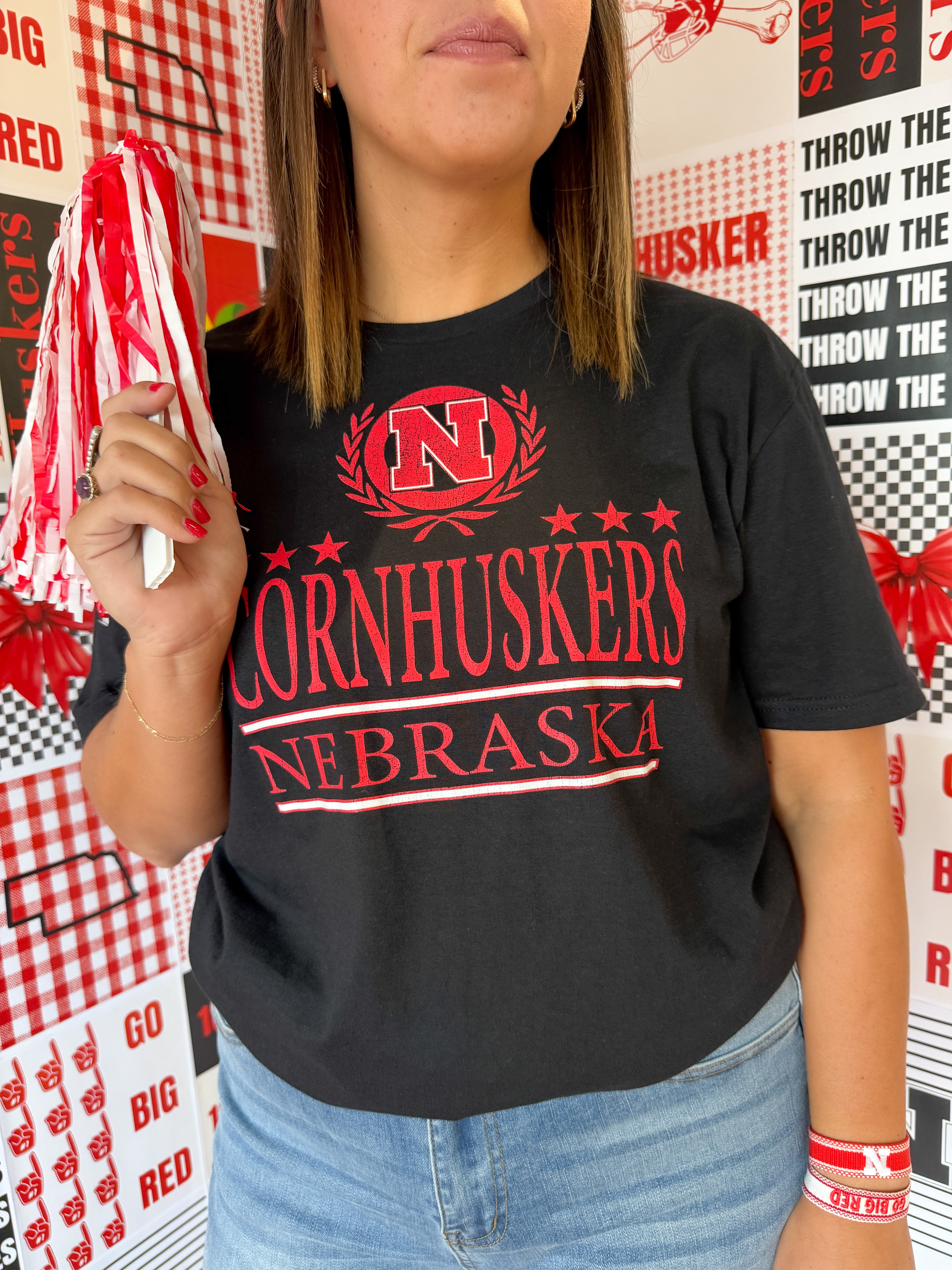 Nebraska Tee- Black - Ana Patricia Boutique