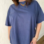Oversized Basic Tee- Navy - Ana Patricia Boutique