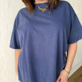 Oversized Basic Tee- Navy - Ana Patricia Boutique