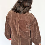 Button Down Jacket- Chocolate - Ana Patricia Boutique