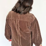Button Down Jacket- Chocolate - Ana Patricia Boutique