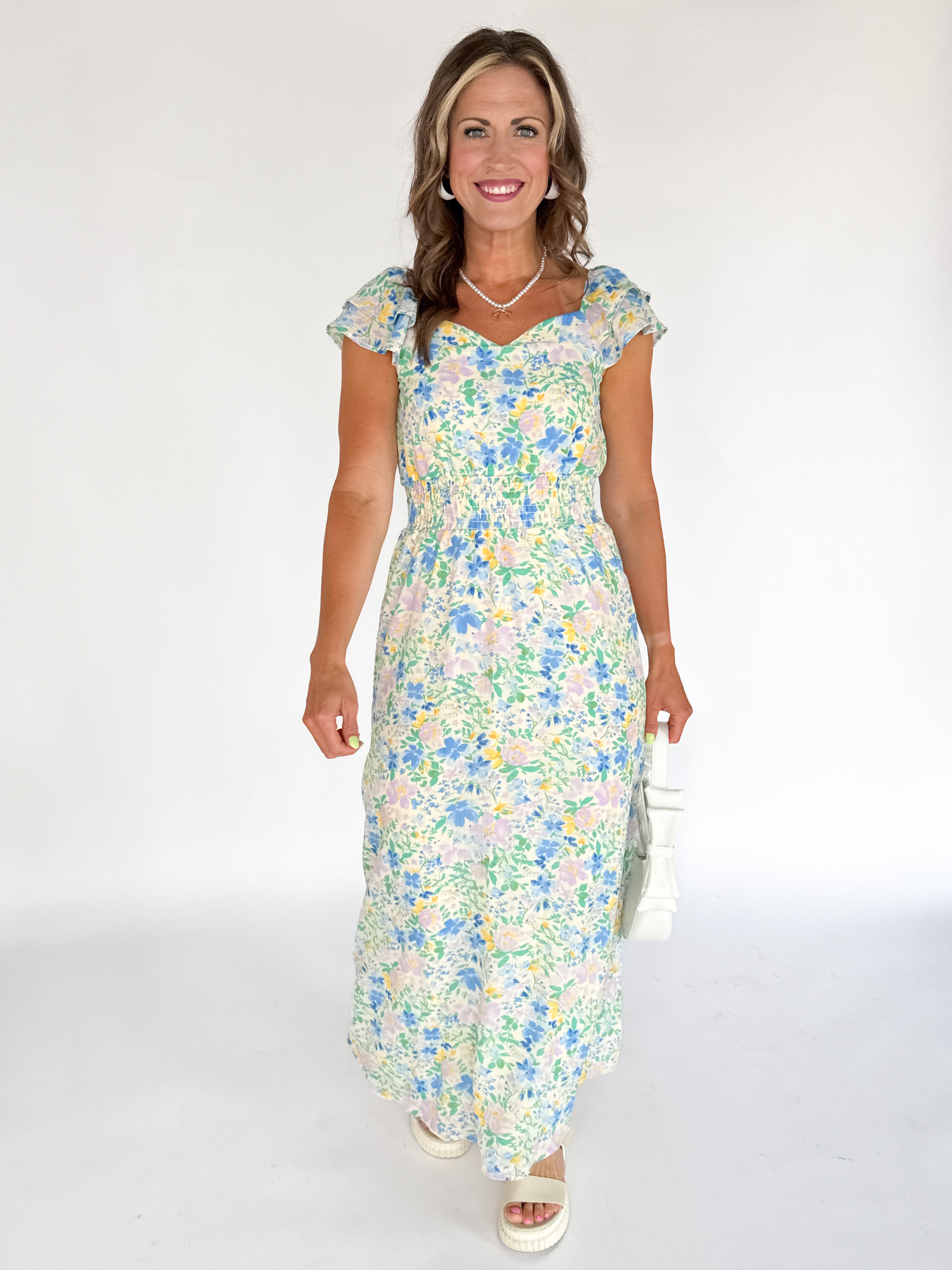 Floral Print Maxi Dress - Ana Patricia Boutique