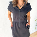 Scuba Luxe Mini Dress- Black - Ana Patricia Boutique