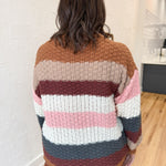 Colorblock Chunky Sweater- Mocha - Ana Patricia Boutique