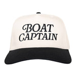 Boat Captain Two-Toned Retro Hat: Black and Tan - Ana Patricia Boutique