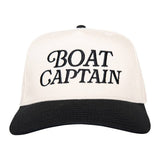 Boat Captain Two-Toned Retro Hat: Black and Tan - Ana Patricia Boutique