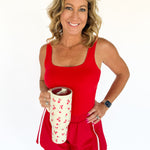 Tiger Shortsie Romper- Red - Ana Patricia Boutique