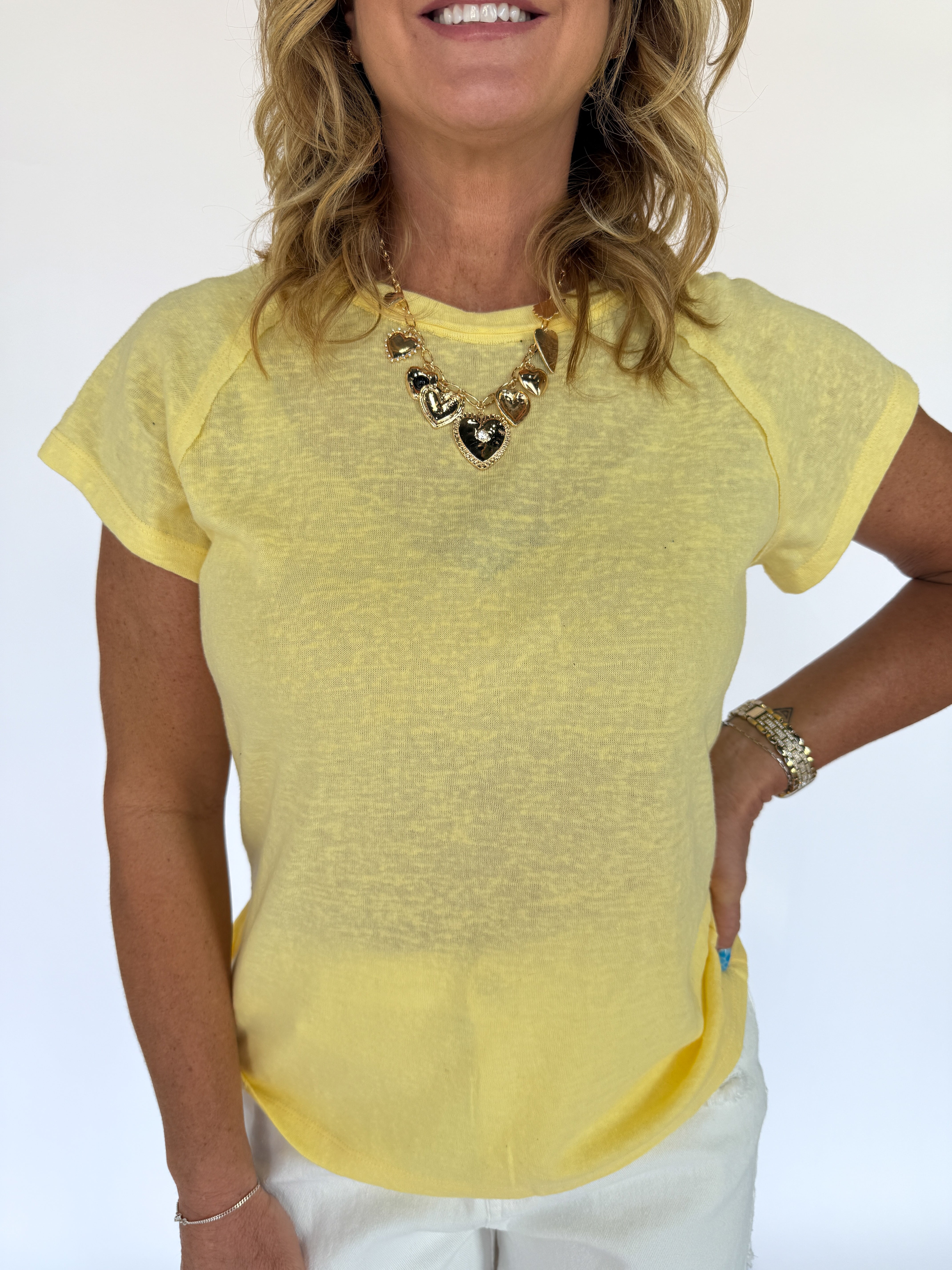 The Ivy Basic Tee- Yellow - Ana Patricia Boutique