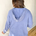 Washed Thermal Jacket- Periwinkle - Ana Patricia Boutique