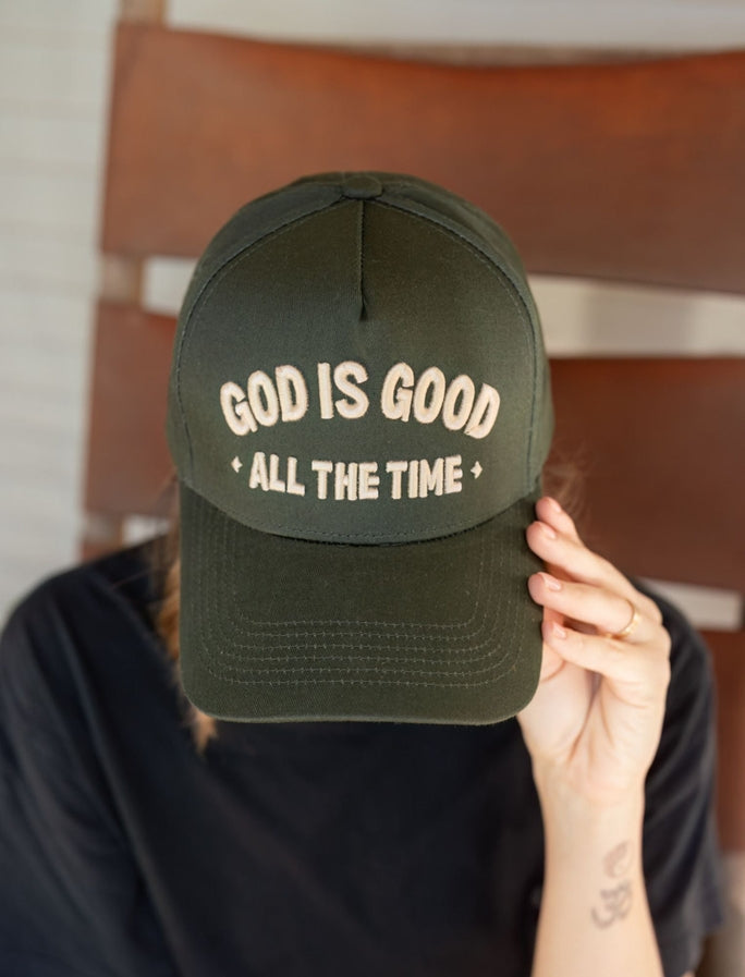 God is Good All the Time Hat- Green - Ana Patricia Boutique