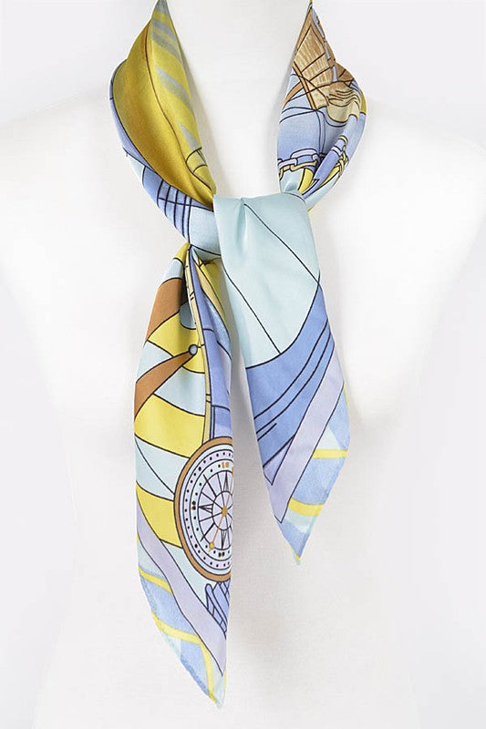 Blue & Yellow Scarf - Ana Patricia Boutique