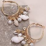 Seashell Cluster Hoop Earrings - Ana Patricia Boutique
