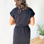Scuba Luxe Mini Dress- Black - Ana Patricia Boutique