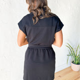 Scuba Luxe Mini Dress- Black - Ana Patricia Boutique