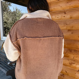 Fleece Zipper Pullover Jacket- Cocoa