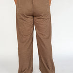 Pleated Wide Leg Pants- Brown - Ana Patricia Boutique