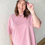 Oversized Basic Tee- Blush - Ana Patricia Boutique