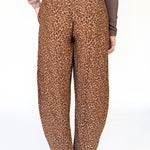 Leopard Pleated Barrel Pants - Ana Patricia Boutique