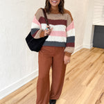 Wide Leg Trouser Pants- Camel - Ana Patricia Boutique
