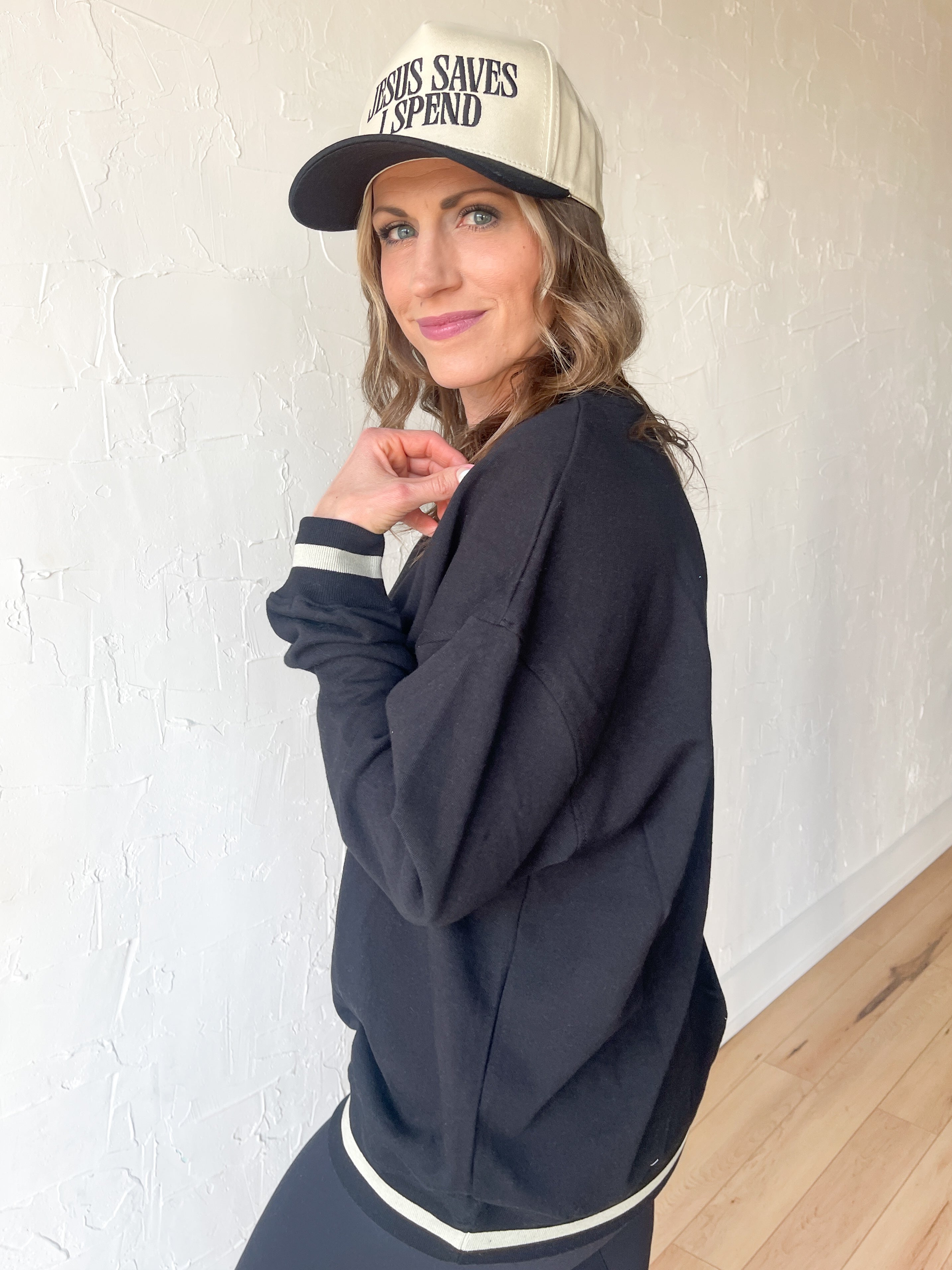 Vintage Star Pullover- Black - Ana Patricia Boutique