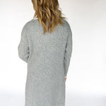Lapel Collar Cardigan- Grey - Ana Patricia Boutique