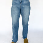 Varsity Stripe Barrel Jeans - Ana Patricia Boutique