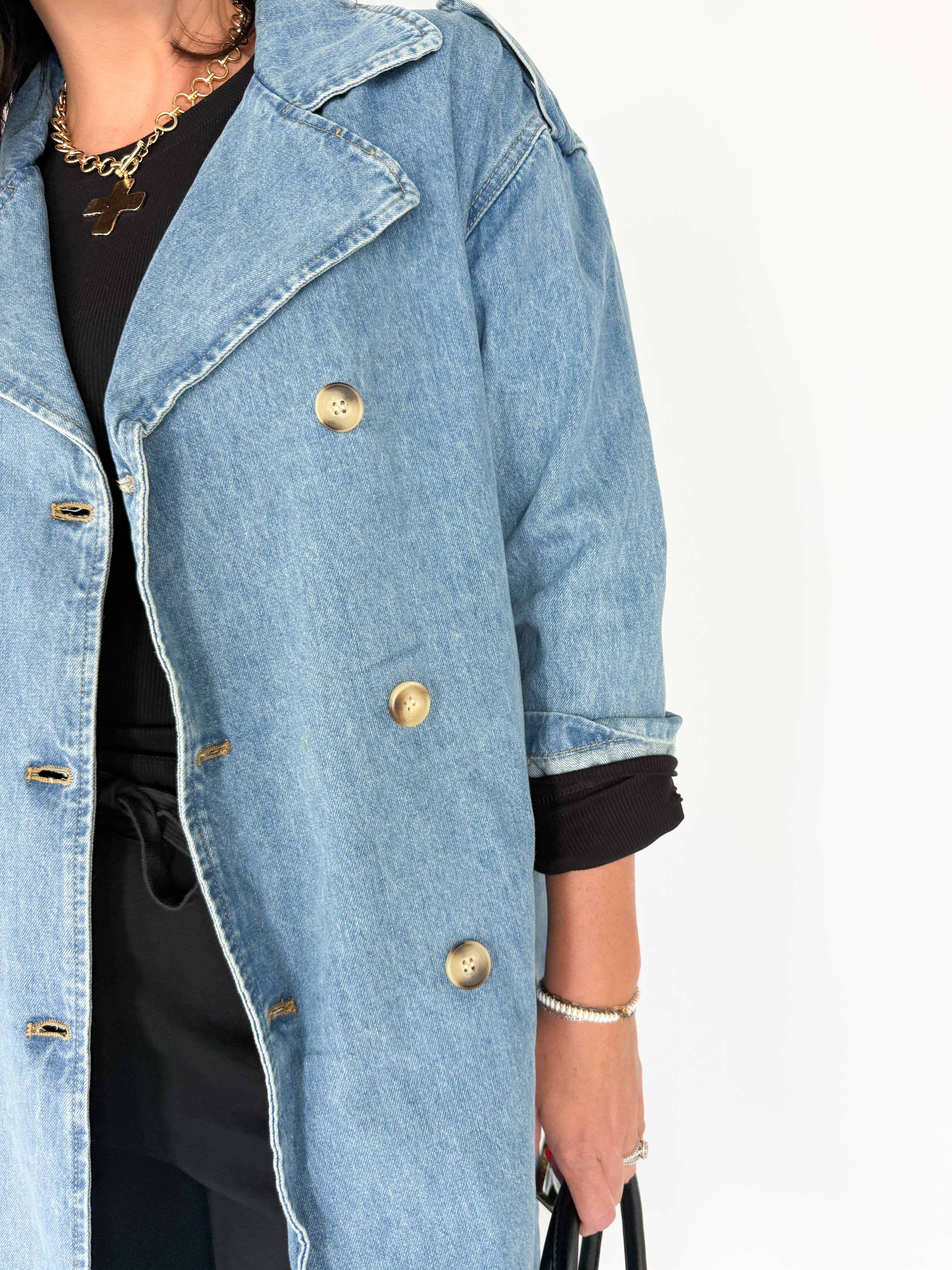 Denim Trench Coat - Ana Patricia Boutique