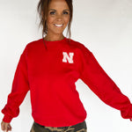 Huskers Hand Sketched Crewneck - Ana Patricia Boutique