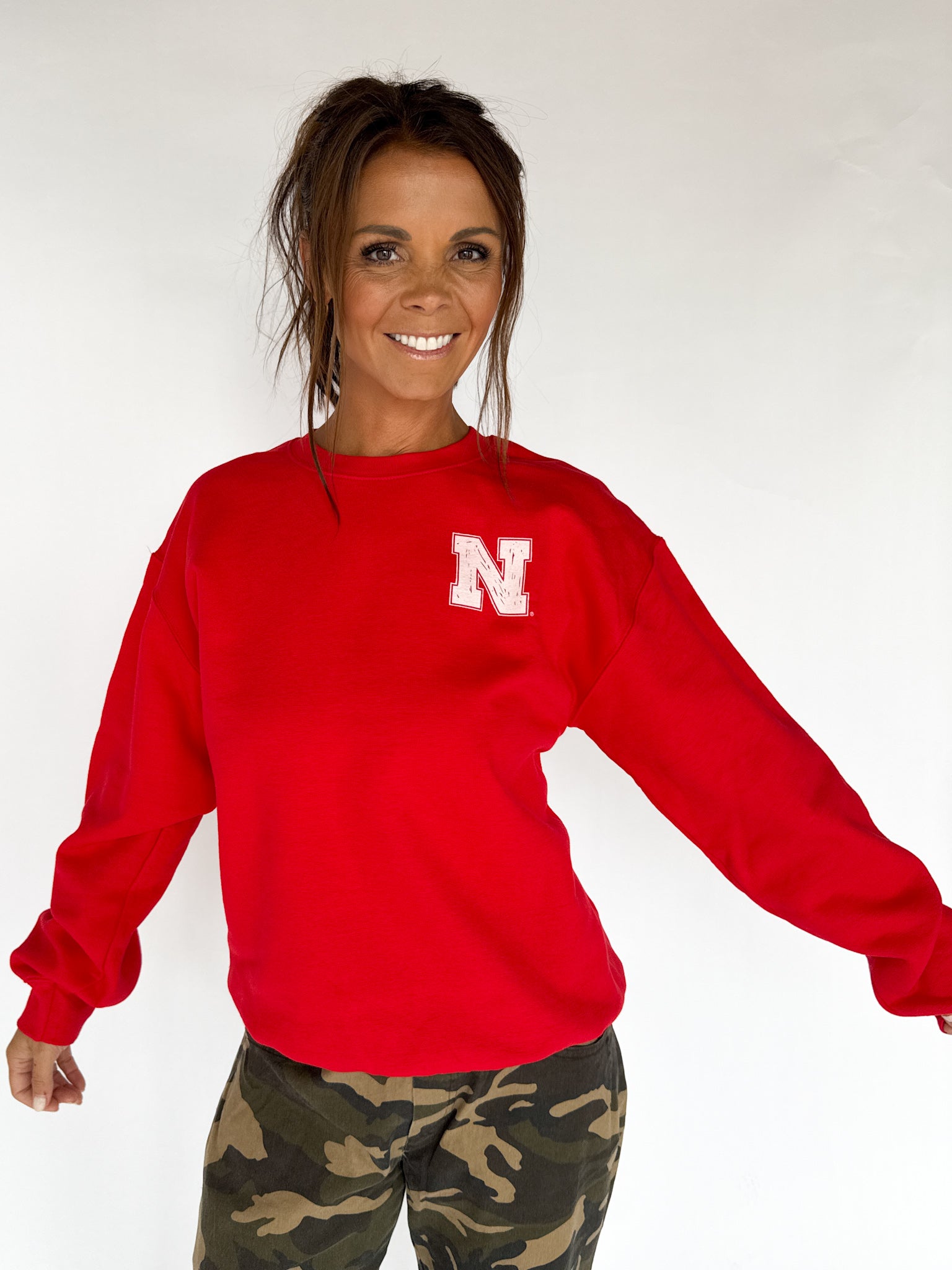 Huskers Hand Sketched Crewneck - Ana Patricia Boutique