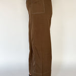 Wide Leg Pants-Brown - Ana Patricia Boutique