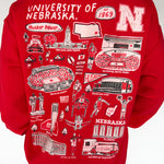 Huskers Hand Sketched Crewneck - Ana Patricia Boutique