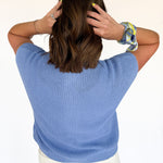 Lightweight Button Up Top- Blue - Ana Patricia Boutique