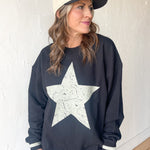 Vintage Star Pullover- Black - Ana Patricia Boutique