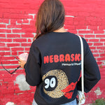 Nebraska 8 Ball Crewneck- Black - Ana Patricia Boutique