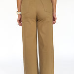 High Rise Twill Pants- Coffee - Ana Patricia Boutique