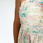 Strapless Floral Eyelet Dress - Ana Patricia Boutique