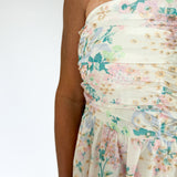 Strapless Floral Eyelet Dress - Ana Patricia Boutique