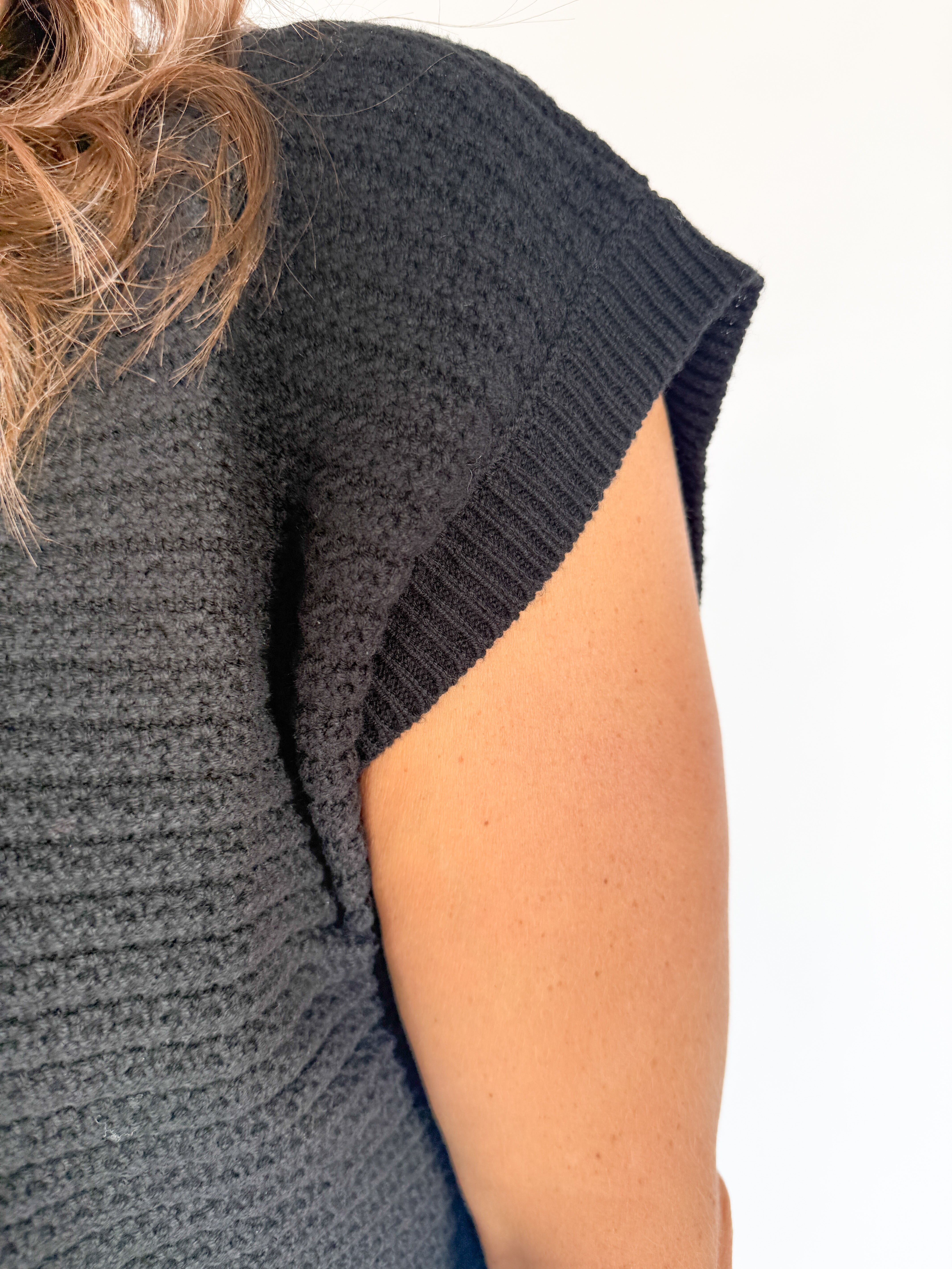 Button Down Cardigan Top- Black - Ana Patricia Boutique