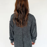 Double Ribbed Pullover- Black - Ana Patricia Boutique