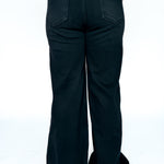 90's Cuff Hem Straight Jeans -Black - Ana Patricia Boutique