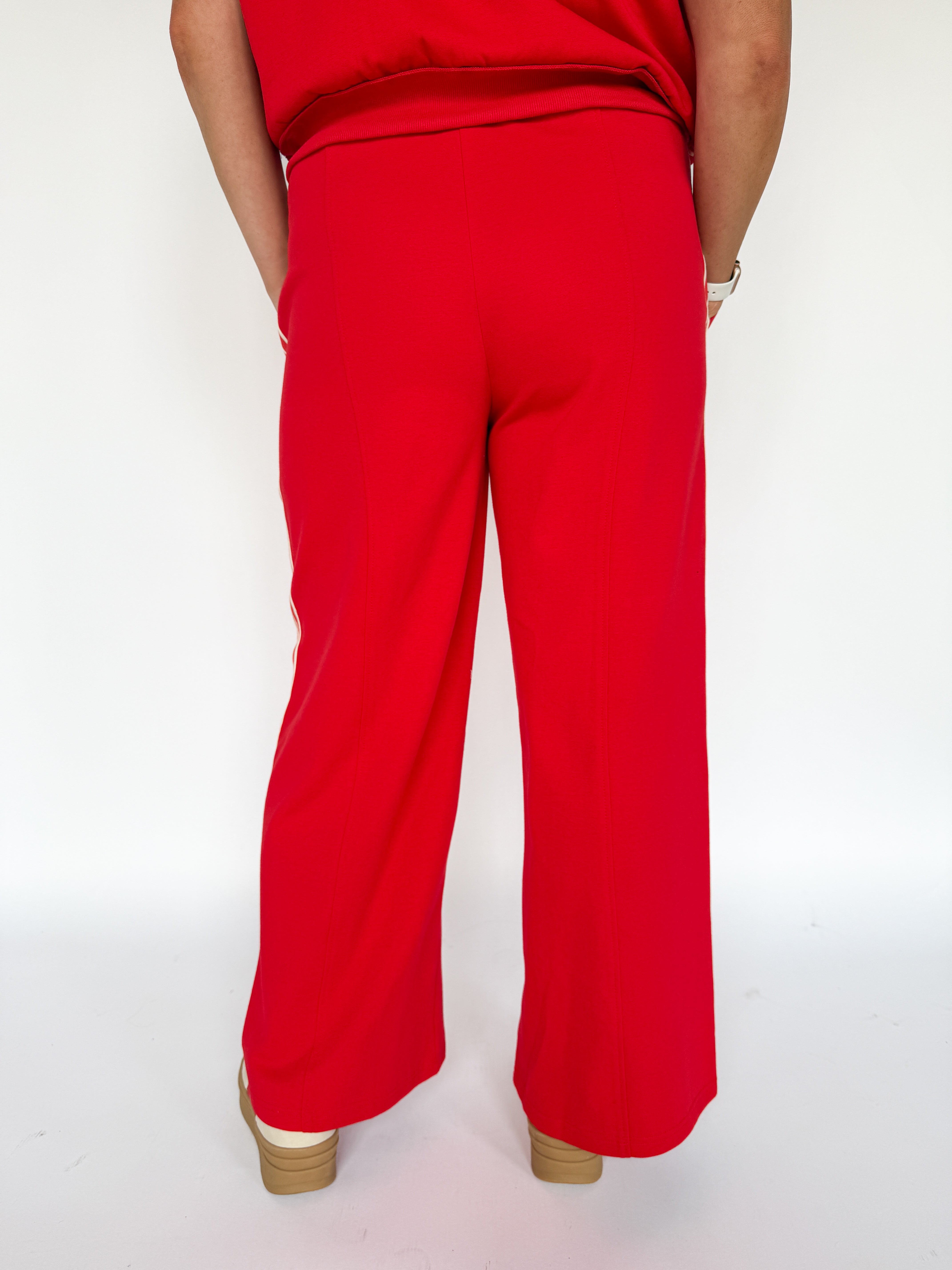 Jersey Track Pant- Red - Ana Patricia Boutique